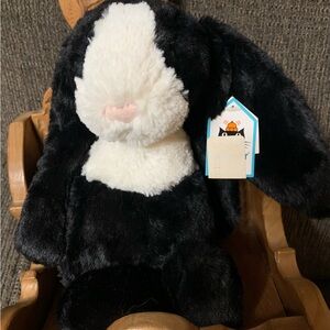Jellycat Black and White Plush Bunny